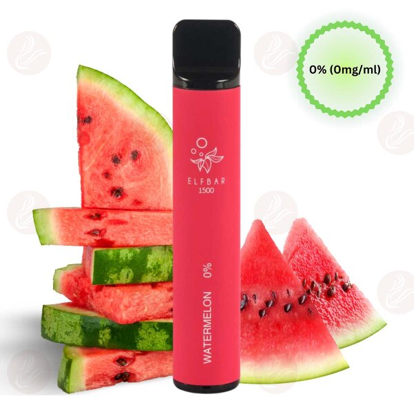 Elfbar - Einweg E Zigarette Watermelon 1500 Puffs 0mg