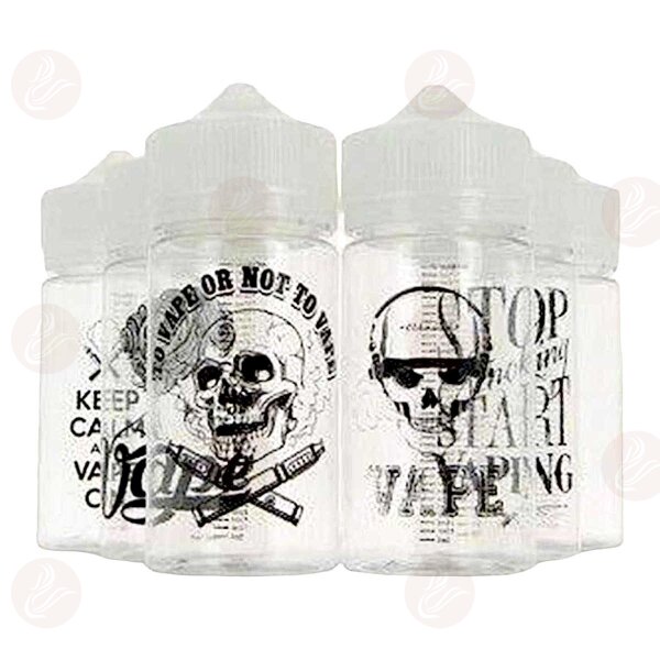 Flasche - mit Logo und Skala 180ml Vape Skull