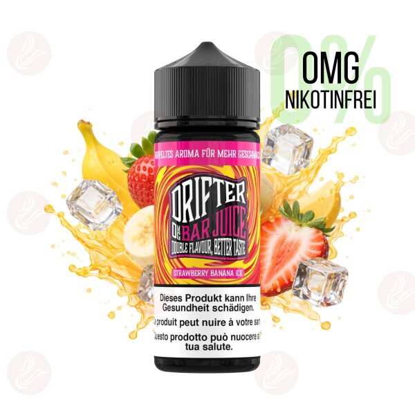 Drifter Bar Juice - 120ml Ohne Nikotin Strawberry Banana Ice