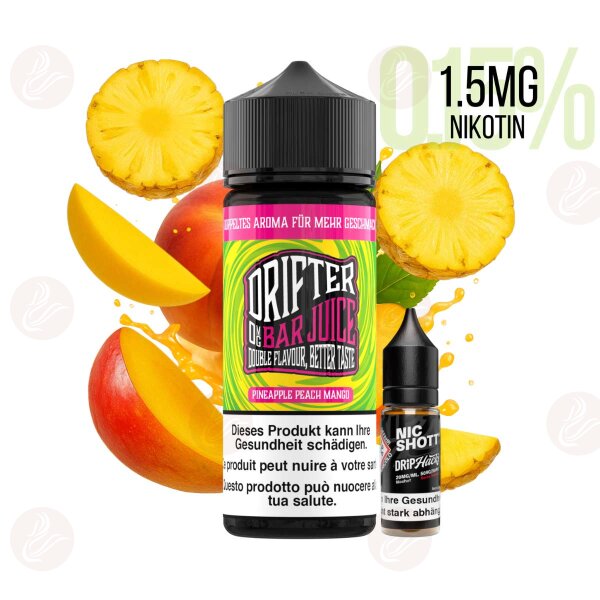Drifter Bar Juice - 120ml con 1,5mg/ml di nicotina Ananas Pesca Mango Ghiaccio