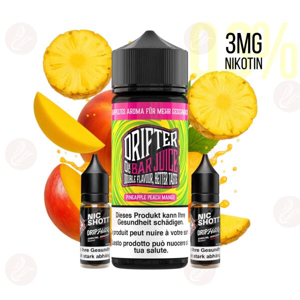Drifter Bar Juice - 120 ml con 3 mg/ml di nicotina Ananas Pesca Mango