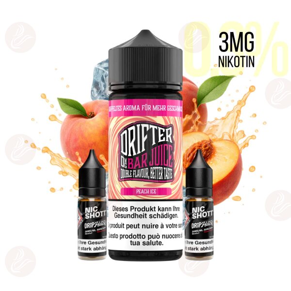 Drifter Bar Juice - 120ml mit 3mg/ml Nikotin Peach Ice