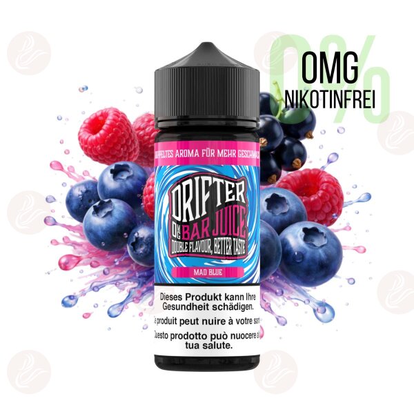 Drifter Bar Juice - 120ml Ohne Nikotin Mad Blue
