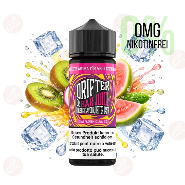 Succo da bar Drifter - 120ml senza nicotina Kiwi Passion Guava Ice