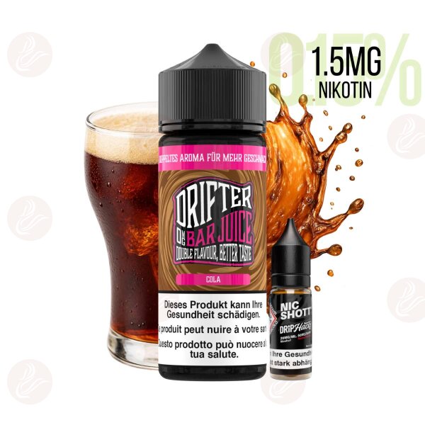 Drifter Bar Juice - Cola Shortfill 120ml mit 1.5 mg/ml Nikotin