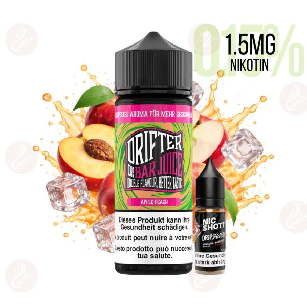 Drifter Bar Juice - Apple Peach Shortfill 120ml mit 1.5 mg/ml Nikotin