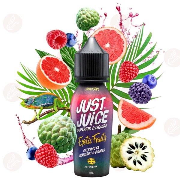 Just Juice - Frutti esotici Cherimoya, pompelmo e frutti di bosco 50 ml Shortfill - Data di scadenza
