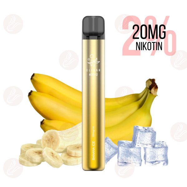 Elfbar - Einweg E Zigarette 600 V2 Banana Ice 20mg/ml 2%