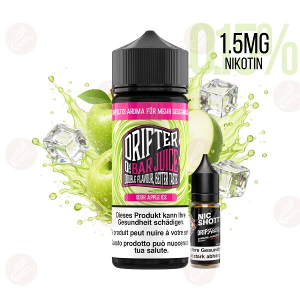 Drifter Bar Juice - 120ml mit 1,5mg/ml Nikotin Sour Apple Ice
