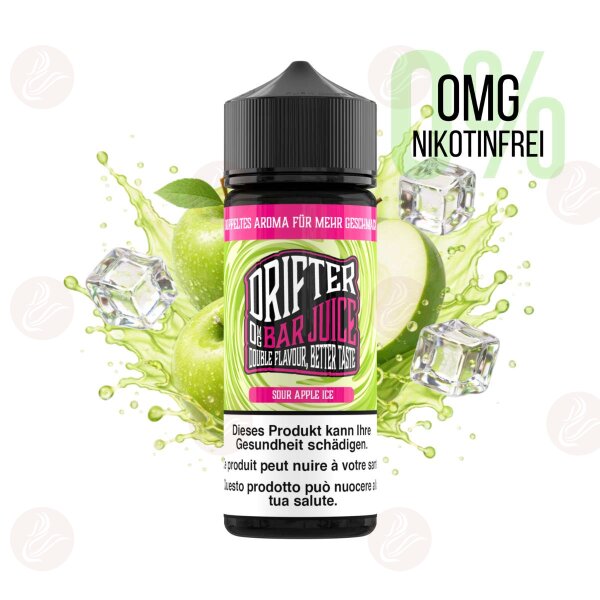 Drifter Bar Juice - 120ml Ohne Nikotin Sour Apple Ice