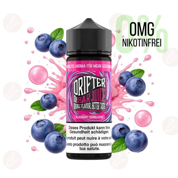 Drifter Bar Juice - Blueberry Bubblegum Shortfill 120ml Ohne Nikotin