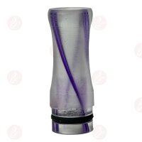 Drip Tip - plastique 510 transparent - pourpre