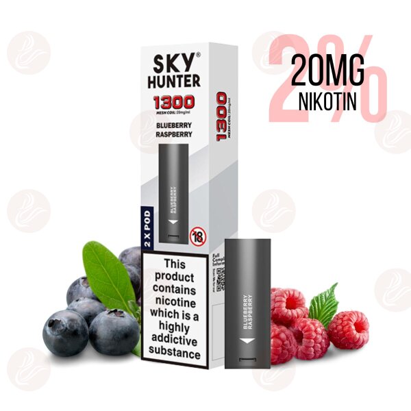 Sky Hunter - Prefilled Pods mit Mesh Coil Blueberry Raspberry