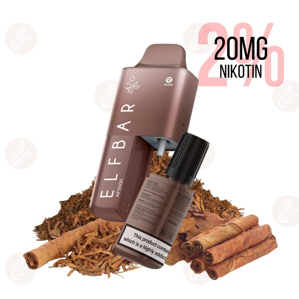 Elfbar - Kit de vapotage jetable AF5000 Tabac