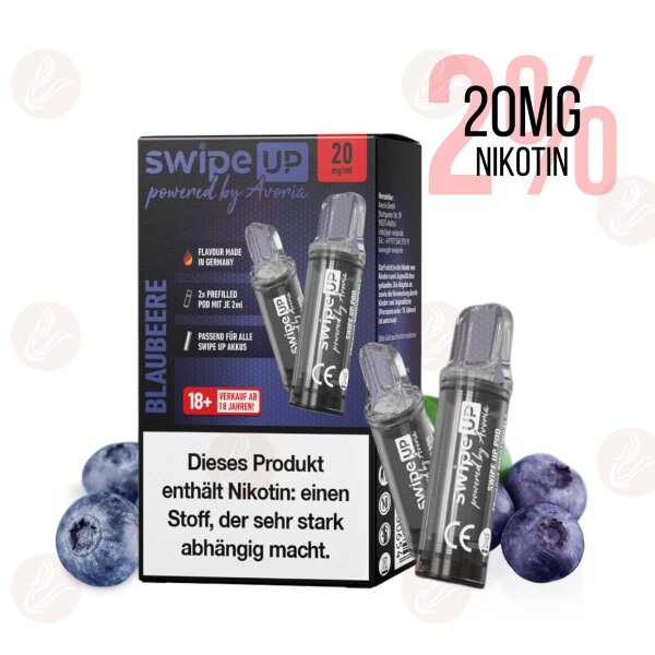 Swipe Up - Blaubeere Pre-Filled Pod 20mg/ml (2%)