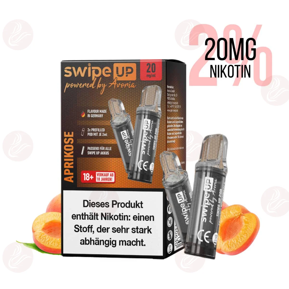 Swipe Up - Abricot Pod Prérempli 20mg/ml (2%)