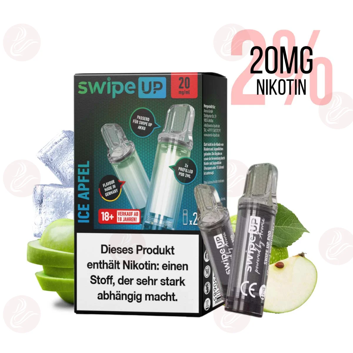 Swipe Up - Pod prérempli Ice Apple 20 mg/ml (2 %)