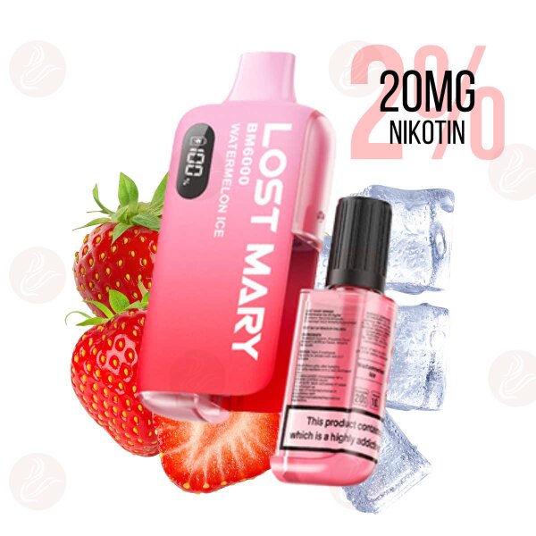 Lost Mary BM6000 Hybrid E-Zigaretten Kit Strawberry Ice
