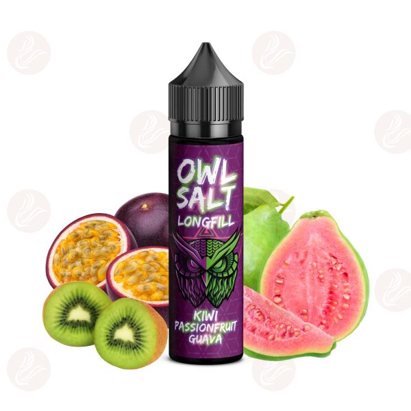 OWL Salt - Kiwi Passionfruit Goyave Longfill 10ml dans un flacon de 60ml