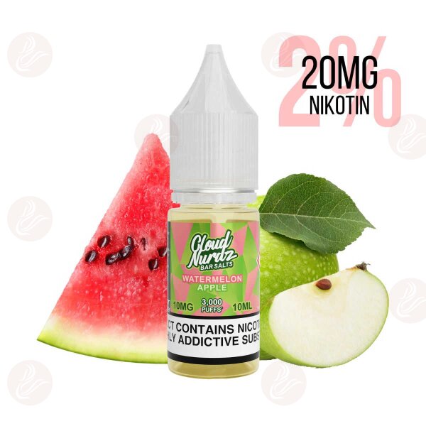 Cloud Nurdz – Apple Watermelon Bar Salt 20mg/ml (2%)