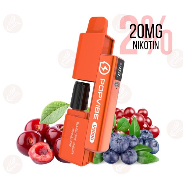 Geek Vape - V5000 20 mg NS - Kit di svapo usa e getta - Mirtillo Ciliegia Mirtillo