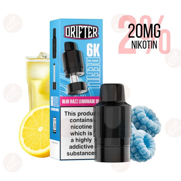 Drifter Bar 6000 - Pre-filled Pod V2 Blue Razz Lemonade Ice
