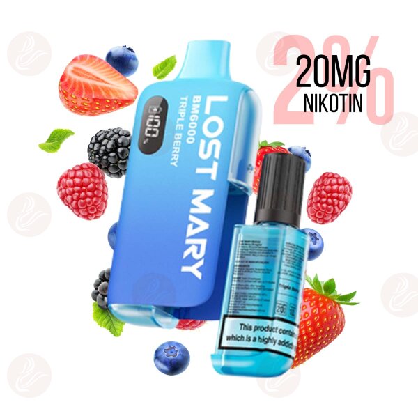 Kit sigaretta elettronica ibrida Lost Mary BM6000 Triple Berry