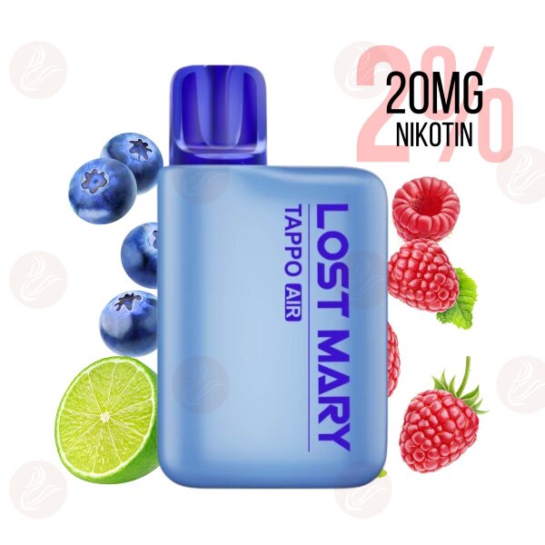 Lost Mary - Tappo Air Starter Kit Ice Blue (Blueberry Sour Raspberry) - Nikotinsalz - 20mg/ml (2%)