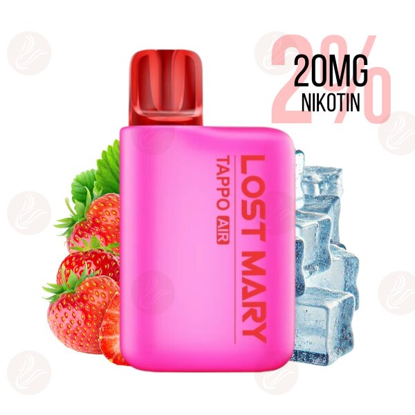 Lost Mary - Tappo Air Starter Kit - Pink (Strawberry Ice) - Nikotinsalz - 20mg/ml (2%)