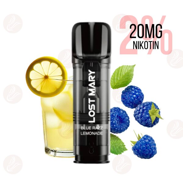 Lost Mary - Tappo Pre-filled Pods Blue Razz Lemonade - Nikotinsalz - 20mg/ml (2%)