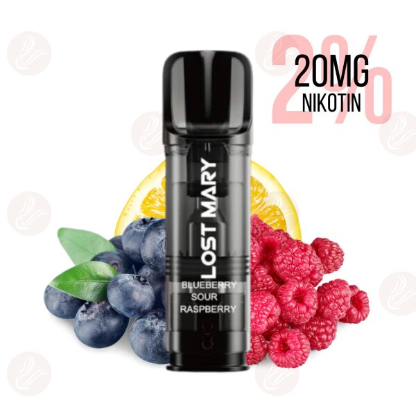 Lost Mary - Tappo - Pre-filled Pods - Blueberry Sour Raspberry - Nikotinsalz - 20mg/ml (2%)