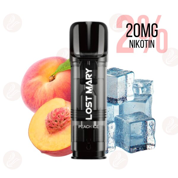 Lost Mary - Tappo Pre-Filled Pods Peach Ice Nikotin Salz 20mg/ml (2%)