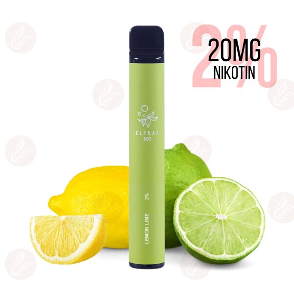 Elfbar - Disposable E Cigarette Lemon Lime 600 Puffs