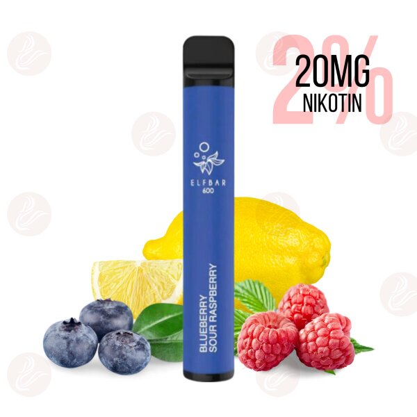 Elfbar - Einweg E Zigarette Blueberry Sour Raspberry 600 Puffs