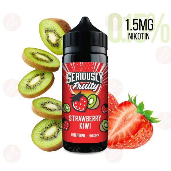 DOOZY VAPE - Seriously Fruity - Shortfill 120ml  Strawberry Kiwi 1.5mg/ml