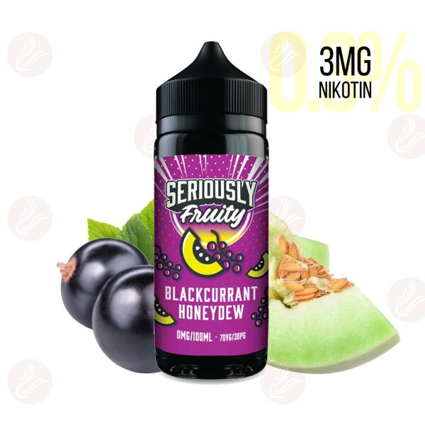 DOOZY VAPE - Seriously Fruity - Shortfill 120ml  Blackcurrant Honeydew 3mg/ml