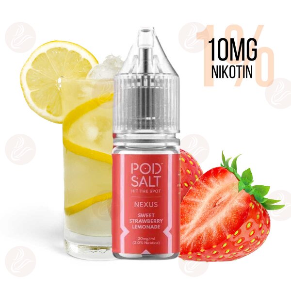 Pod Salt - Nexus Sweet Strawberry Lemonade 10mg/ml